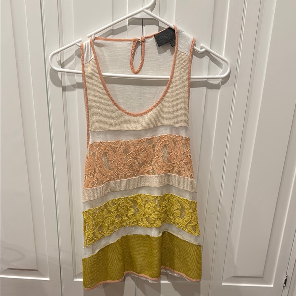 Sunday in Brooklyn Cream Sleeveless Tank Top
